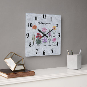 Horloge Carrée Encouragement et devis inspirants