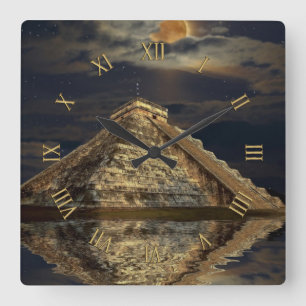 Horloge Carrée Endroits célèbres de temple de Chichen Itza - le