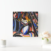 Horloge Carrée Enfant Sérénité dans l'horloge murale Rocker (Maison)