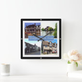 Horloge Carrée ENG060 STRATFORD SUR AVON, Angleterre Europe, (Maison)