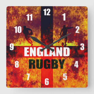 Horloge Carrée England Rugby