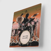 Horloge Carrée Ensemble de tambours (Angle)