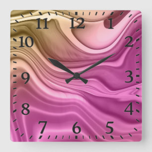 Horloge Carrée Ensemble d'encre alcoolique Papier numérique Auror