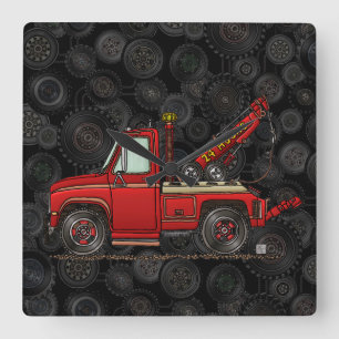 Horloge Carrée Épave-Camion Cute Tow