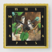 Horloge Carrée Éperviers (Recto)