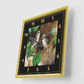 Horloge Carrée Éperviers (Angle)