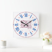 Horloge Carrée Éphésiens 2:19 KJV Bible Verse Numéros romains (Maison)