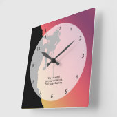 Horloge Carrée Escalade de roche (Angle)