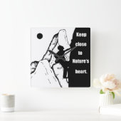 Horloge Carrée Escalade motivationnelle escalade (Maison)