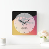 Horloge Carrée Escalade rocheuse (Maison)