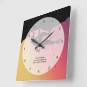 Horloge Carrée Escalade rocheuse (Angle)