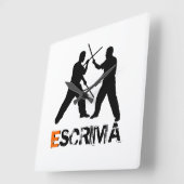 Horloge Carrée Escrima Wall (Angle)