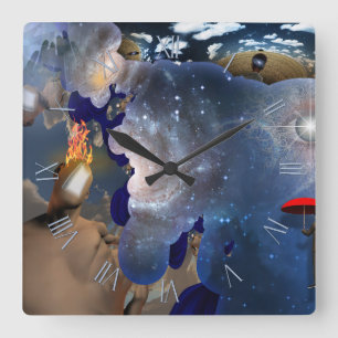 Horloge Carrée Espace intérieur