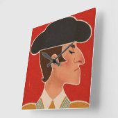 Horloge Carrée Espagnol Matador (Angle)