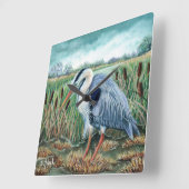 Horloge Carrée Esprit d'Héron (Angle)