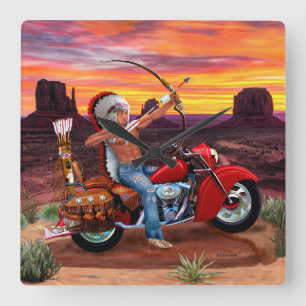 Horloge Carrée Esprit indien pour toujours