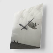 Horloge Carrée Essai de planeur Vol Aviation Wright Brothers (Angle)