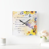 Horloge Carrée Ester 4:14 Venez au Royaume pour un tel temps (Maison)