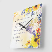 Horloge Carrée Ester 4:14 Venez au Royaume pour un tel temps (Angle)