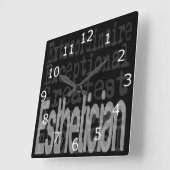 Horloge Carrée Esthétique Extraordinaire (Angle)