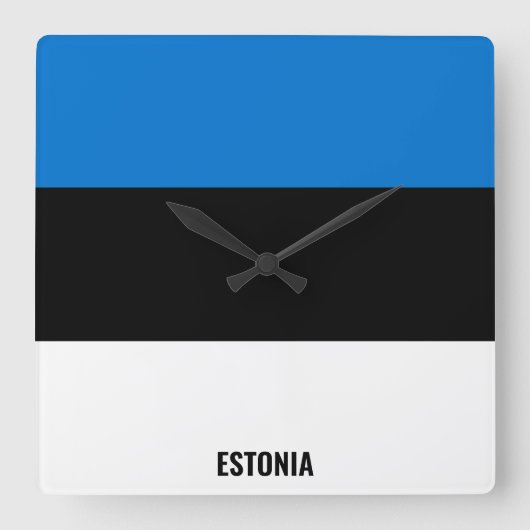 Horloge Carrée Estonia Patriotic (Recto)