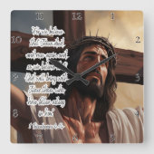 Horloge Carrée Esus : Mort, Rose, Eternal Hope (Recto)