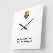 Horloge Carrée Étaient à Longford Time-Time pour un Cuppa. (Angle)