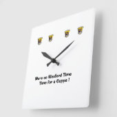 Horloge Carrée Étaient à Wexford Time-Time pour un Cuppa. (Angle)