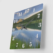 Horloge Carrée Étangs Cascade Canada (Angle)
