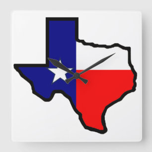 Horloge Carrée État d'horloge murale du Texas