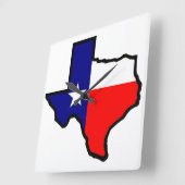 Horloge Carrée État d'horloge murale du Texas (Angle)