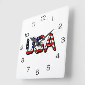 Horloge Carrée États-Unis (Angle)