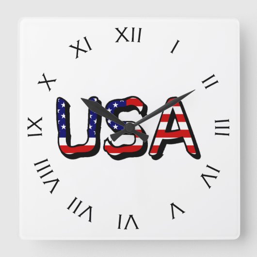 Horloge Carrée États-Unis (Recto)