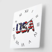 Horloge Carrée États-Unis (Angle)