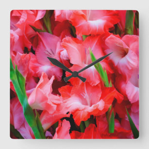 Horloge Carrée États-Unis, Géorgie, Savannah, Bouquet de Glaïeuls