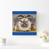 Horloge Carrée États-Unis Notre Café Standard (Maison)