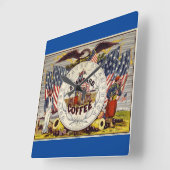 Horloge Carrée États-Unis Notre Café Standard (Angle)