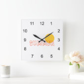 Horloge Carrée Été (Maison)