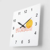 Horloge Carrée Été (Angle)