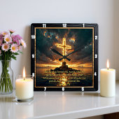 Horloge Carrée Eternal Promise The Cross John Full John 3:16