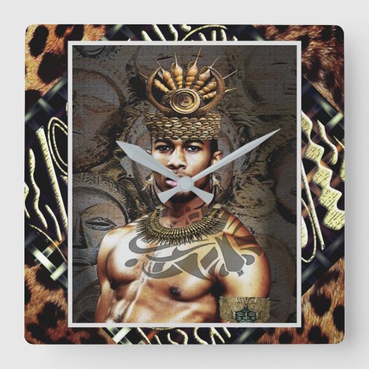 Horloge Carrée Ethnique (Recto)