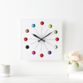 Horloge Carrée Étoile atomique rétro (Maison)