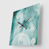 Horloge Carrée Étoiles de graduation magique II (Angle)