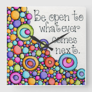 Horloge Carrée Être ouvert