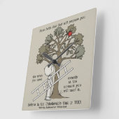 Horloge Carrée Être préparé (Angle)