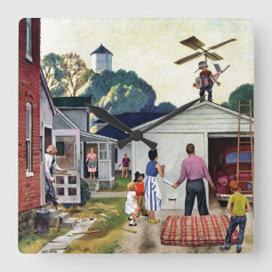 Horloge Carrée Étude pour voler