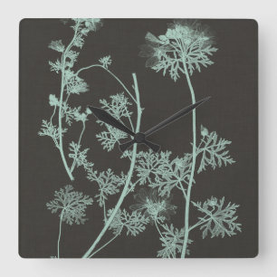 Horloge Carrée Étude sur la nature de la menthe et du charbon de 