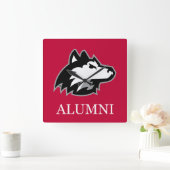 Horloge Carrée Étudiant de la NIU Huskies (Maison)