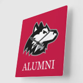 Horloge Carrée Étudiant de la NIU Huskies (Angle)