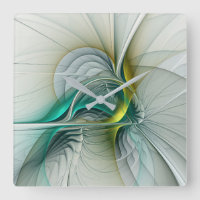 Évolution fractale, Art Abstrait Turquoise d'or